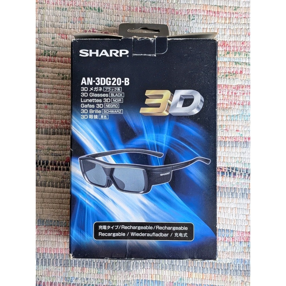 Sharp AN-3DG20-B Rechargeable 3D Glasses – New Open Box w/ Manual | Sharp AQUOS
